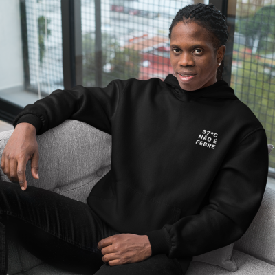 Hoodie PEARLS Preto - "37 NÃO É FEBRE"