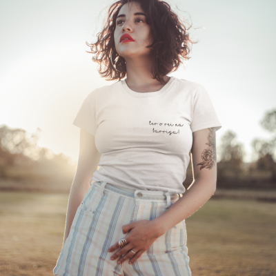 T-shirt Atitude - "ter o rei na barriga"