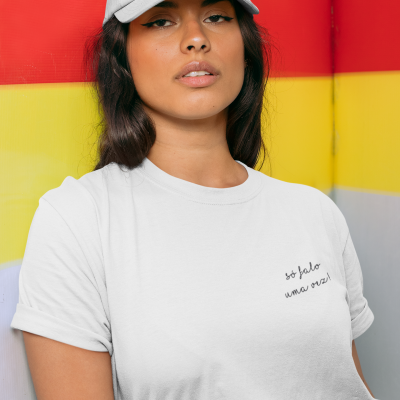 T-shirt Atitude - "só falo uma vez"