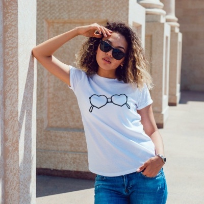 T-shirt - "Hearts glasses"