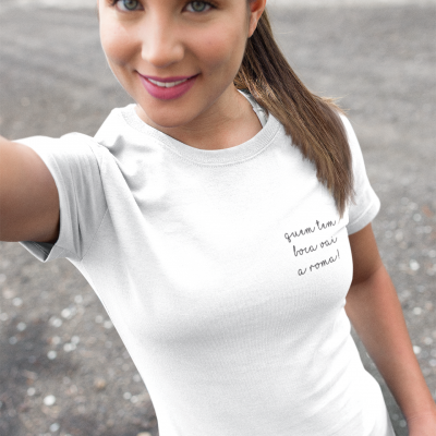 T-shirt Atitude - "quem tem boca vai a roma"