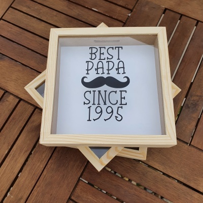 Mealheiro "Best Papa since" - Personalizável