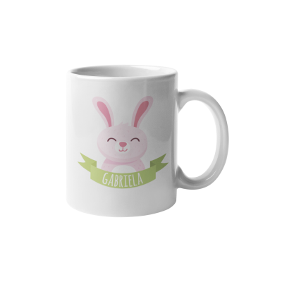 Caneca - "Coelho com nome" -  Personalizável