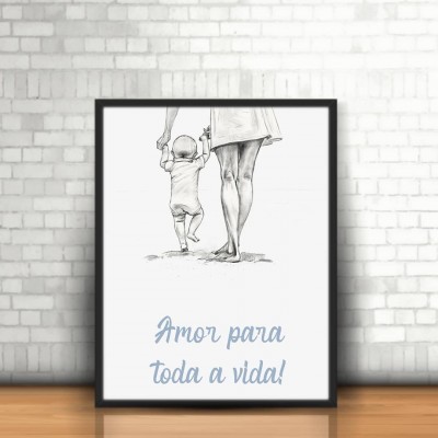 Moldura A4/A3 "Amor para toda a vida"