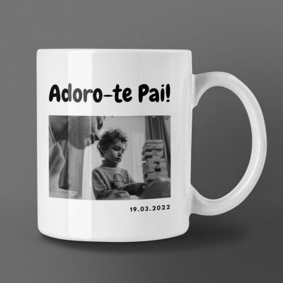 Caneca - "Adoro-te Pai" -  Personalizável