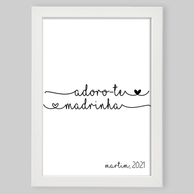 Moldura "Adoro-te Madrinha" - Personalizável