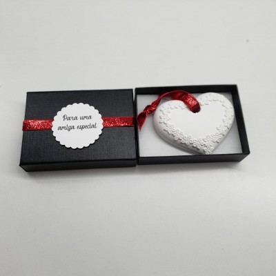 Gesso Perfumado Coração em Caixa "Para uma amiga especial"