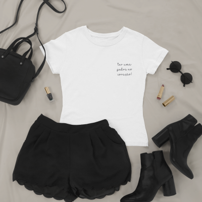 T-shirt Atitude - "ter uma pedra no coração"