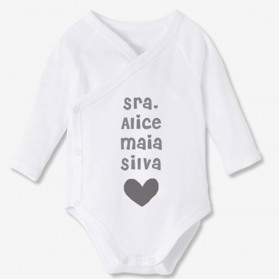 Body personalizável " Sra. com coração"