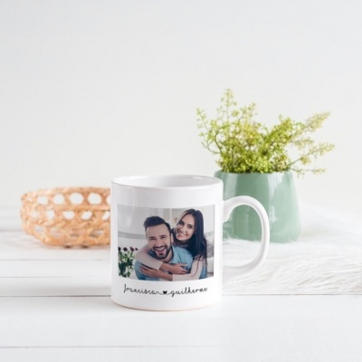Caneca - "Francisca e Guilherme" -  Personalizável