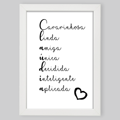 Moldura "Adjetivos Claúdia" - Personalizável