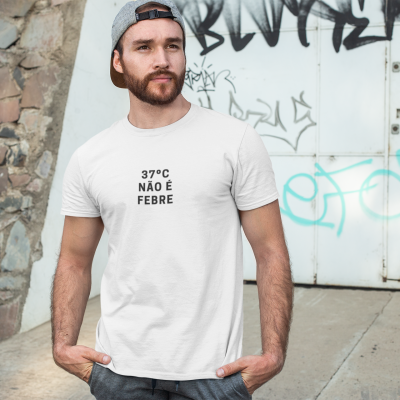 T-shirt PEARLS Branca - "37 NÃO É FEBRE"