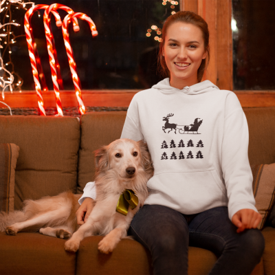 Camisola Grossa de Natal c/ Capuz - "Feliz Natal"