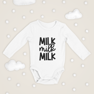 Body de bebé - Milk, Milk, Milk