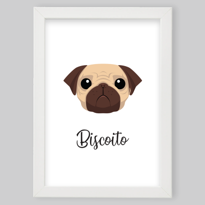 Moldura "Pug" - Personalizável