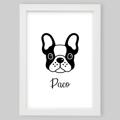 Moldura "Bulldog Francês" - Personalizável