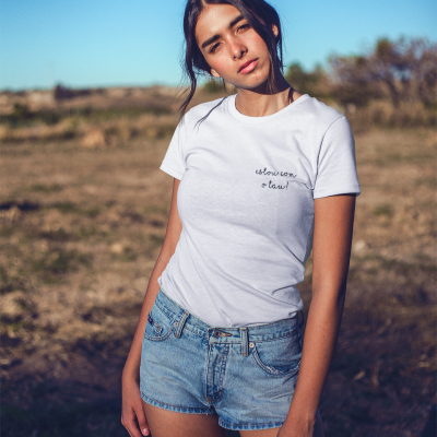 T-shirt Atitude - "estou com o tau"