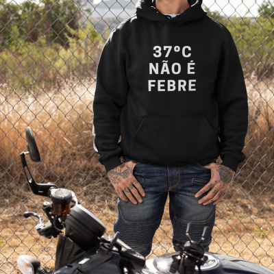 Hoodie PEARLS Preto - "37 NÃO É FEBRE"