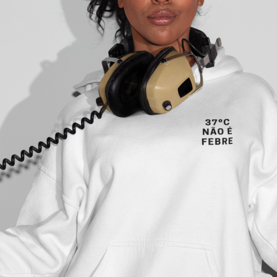 Hoodie PEARLS Branco - "37 NÃO É FEBRE"
