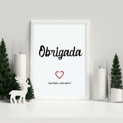 Moldura A4/A3 "Obrigado"