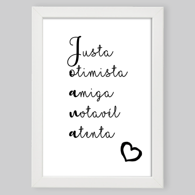 Moldura "Adjetivos Joana" - Personalizável