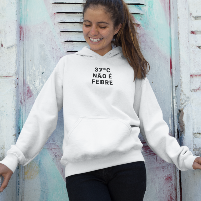 Hoodie PEARLS Branco - "37 NÃO É FEBRE"