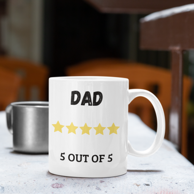 Caneca - "Dad 5 stars"