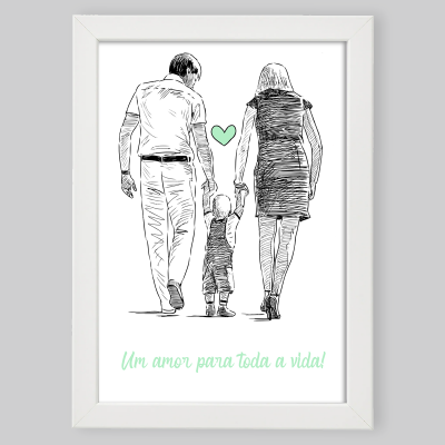 Moldura A4/A3 "Um amor para vida toda"