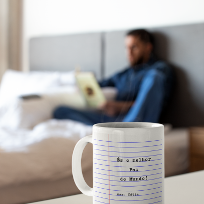 Caneca - "És o melhor pai do mundo_ass:Cátia" -  Personalizável