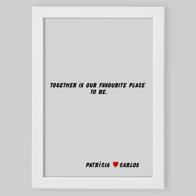 Moldura A4/A3 "Together" - Personalizável