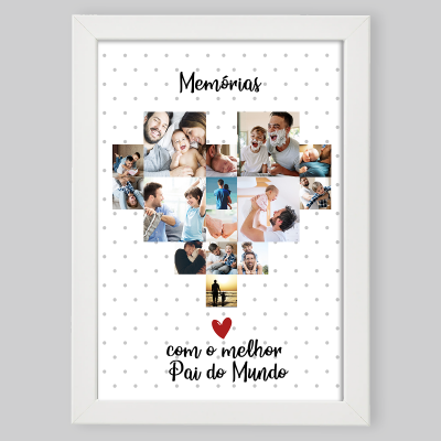 Moldura "Momentos com o Pai" - Personalizável