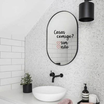 Vinil Decorativo - "Casas comigo?"
