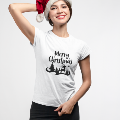 T-shirt de Natal - "Rena de Natal"