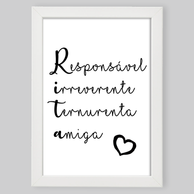 Moldura "Adjetivos Rita" - Personalizável