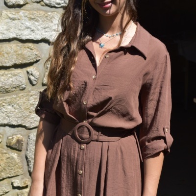 VESTIDO CAMISEIRO C/ MACHOS
