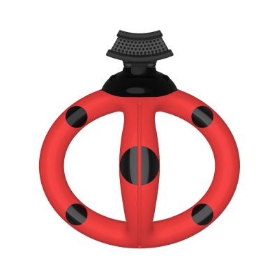 Suporte telemóvel joaninha vermelho com pontos pretos e agarradeira preta