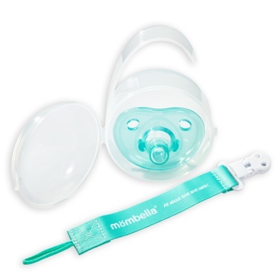 Conjunto de chupeta, estojo e prendedor (0-6m)