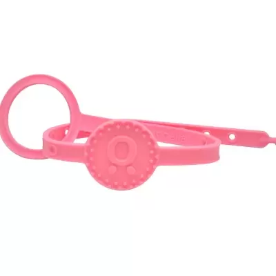 Pulseira ajustável rosa de identificação com fecho circular