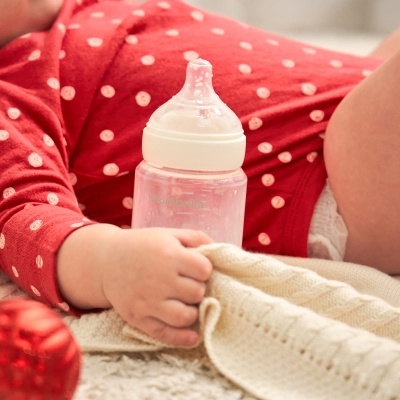 Biberão anti-cólicas de vidro, linha Classic, 180ml (rosa)