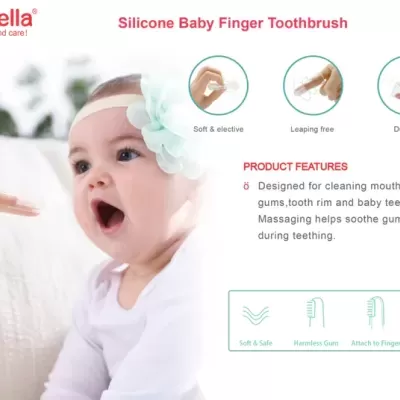 Dedeira/escova de dentes para dedo de silicone