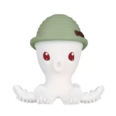 Brinquedo de polvo branco com chapéu verde