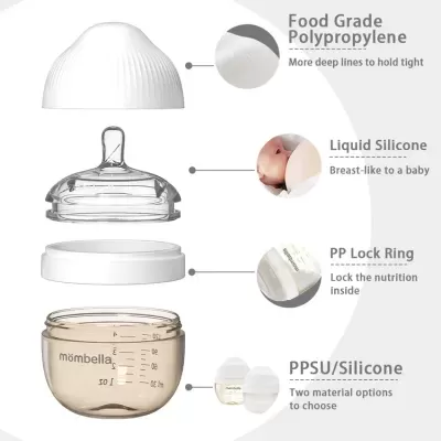 Biberão de silicone, 120 ml