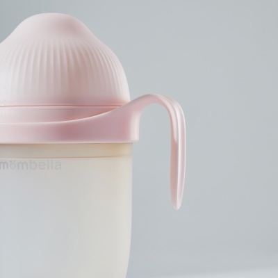 Biberão com pegas e bola de gravidade (+6m), rosa (PPSU), 300ml