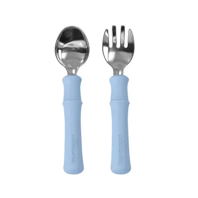 Conjunto de talheres em forma de bamboo (azul)