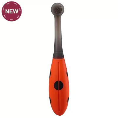 Escova de dentes de silicone Joaninha Dori, +6m