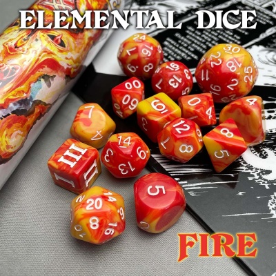 DCC RPG Dice - Elemental Dice: Fire