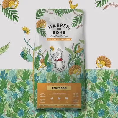 Harper and Bone Dog Adult Medium & Large Flavours of the Farm