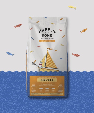 Harper and Bone Dog Adult Medium & Large Ocean Wonders