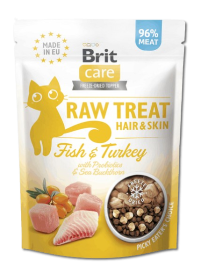 Brit Raw Treat Snack Liofilizado Pele & Pelo