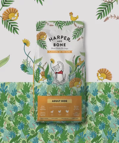 Harper and Bone Dog Adult Medium & Large Flavours of the Farm